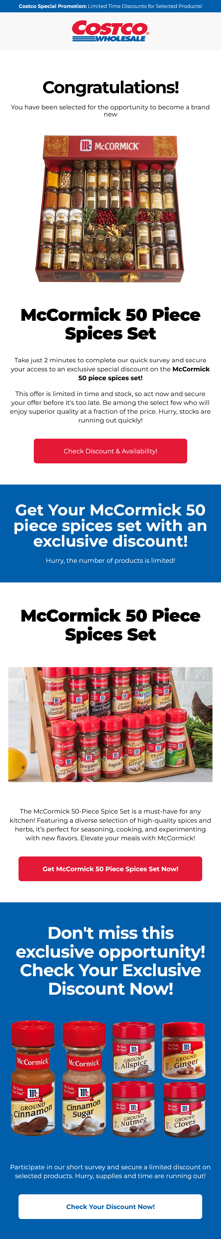 Your opinion is worth a McCormick Spices Set